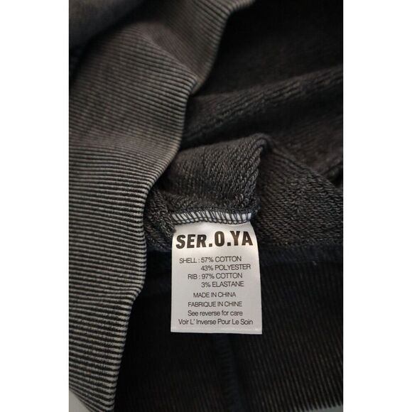 SER.O.YA SR03 Men Sz XS Vintage Black Issac Crew Neck Oversized Sweatshirt - Picture 4 of 10